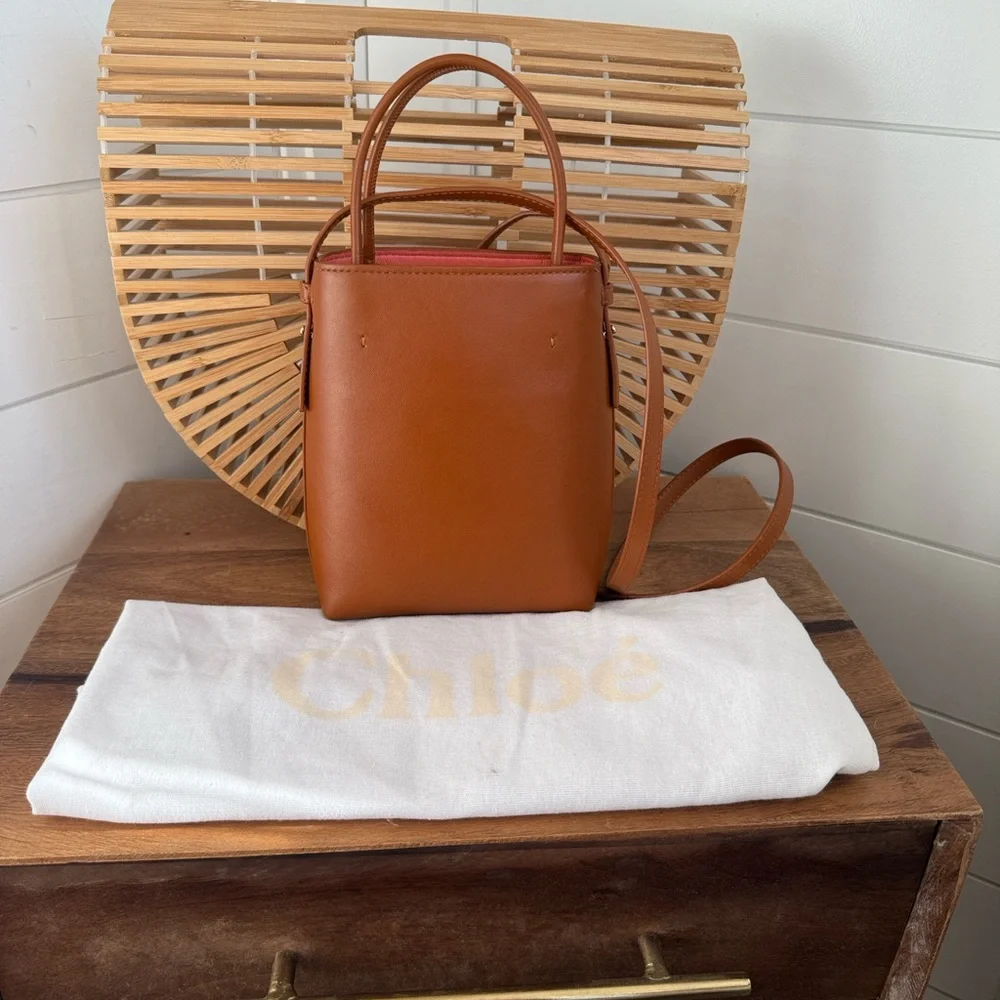 Chloe micro sense bag in caramel - Picture 8 of 16